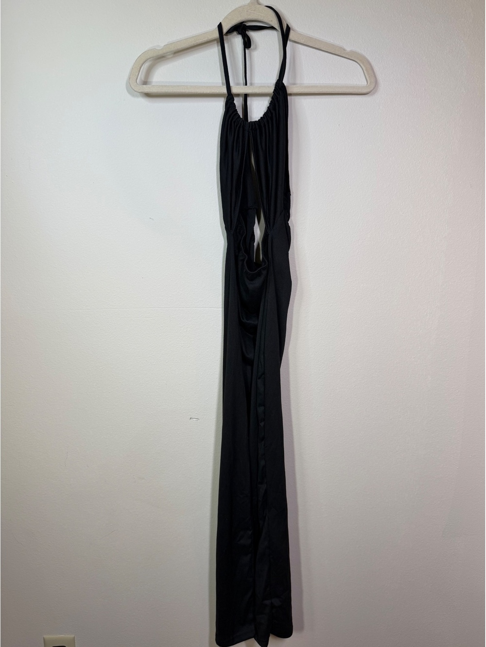 SHEIN Black Halter Neck Cutout Maxi Dress Size M